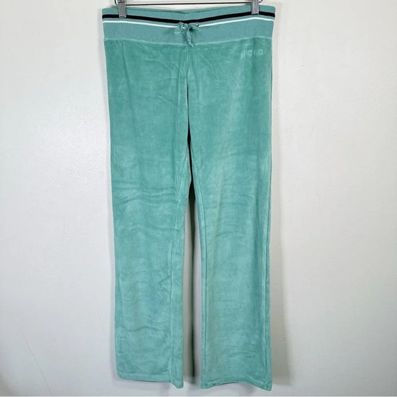 BCBGMAXAZRIA Velvet Aqua Track Pant - Picture 2 of 14